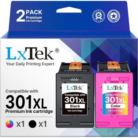 LxTek 301XL 301 XL Cartouche Remplacement pour HP Cartouche 301 XL Noir et Couleur pour HP 301XL pour DeskJet 2050 2540 1050 251