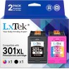 LxTek 301XL 301 XL Cartouche Remplacement pour HP Cartouche 301 XL Noir et Couleur pour HP 301XL pour DeskJet 2050 2540 1050 251