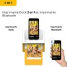 Kodak Dock Plus 4Pass Imprimante Photo (10x15cm) + Paquet avec 90 Papier Photo (10 Feuilles Initiales + Paquet de 80 Feuilles)