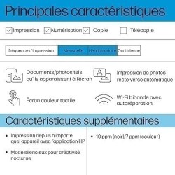 HP Envy 6120e, 714L8B, Imprimante Multifonction, Jet d'encre, A4, Couleur, Impression Recto Verso Automatique, Jusqu'à 10 ppm, W