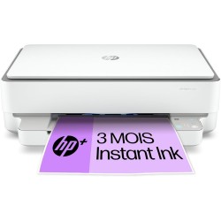HP Envy 6020e Imprimante tout en un - Jet d'encre couleur – 3 mois d'Instant Ink inclus avec HP+ (Photocopie, Scan, Impression, 