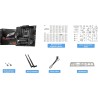 MSI Pro B650M-A WiFi Carte Mère, Micro-ATX - pour Processeurs AMD Ryzen 9000, 8000 et 7000, AM5 - DDR5 Memory Boost 6400+MHz/OC,