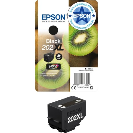 Cartouche d'encre Epson originale 202 XL Noir Amazon Dash Replenishment est prêt