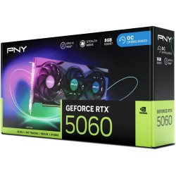 PNY Carte Graphique GEFORCE RTX™ 5060 8GB ARGB Overclocked Triple Fan DLSS 4