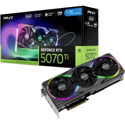PNY Carte Graphique GEFORCE RTX™ 5070 Ti 16Go ARGB Overclocked Triple Fan Plus DLSS 4