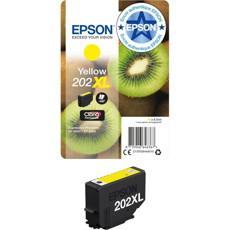 Cartouche d'encre Epson originale 202 XL jaune Amazon Dash Replenishment est prêt
