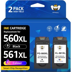 CMYBabee PG‑560XL CL‑561XL Cartouches Remplacement pour Canon 560 561 XL Compatibles avec Canon PIXMA TS5350i TS5350a TS5350 TS7
