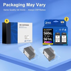 CMYBabee PG‑560XL CL‑561XL Cartouches Remplacement pour Canon 560 561 XL Compatibles avec Canon PIXMA TS5350i TS5350a TS5350 TS7