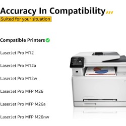 CMYBabee Lot de 2 cartouches de toner de rechange pour imprimantes HP Laserjet Pro MFP M26 M26nw M26a, M12 M12w M12a Noir