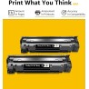 CMYBabee Lot de 2 cartouches de toner de rechange pour imprimantes HP Laserjet Pro MFP M26 M26nw M26a, M12 M12w M12a Noir
