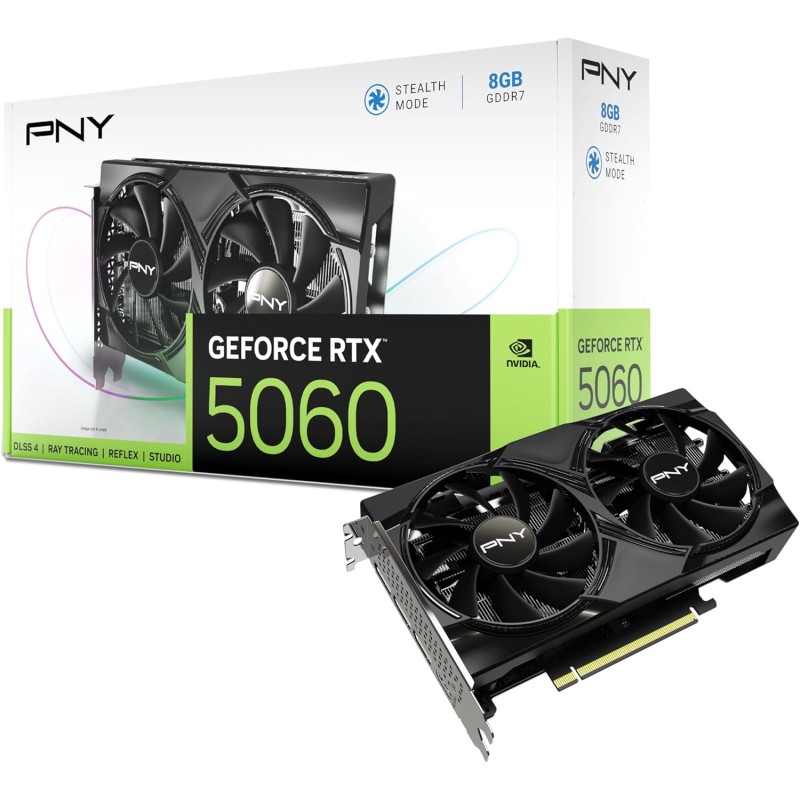 PNY Carte Graphique GEFORCE RTX™ 5060 8GB Dual Fan DLSS 4