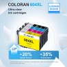 Coloran 604 XL Cartouche Compatible Cartouche Encre pour Epson XP 2200 Cartouche pour Epson 604XL pour Expression Home XP-2200 X