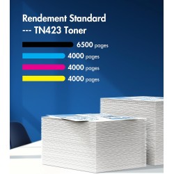 VIPGOOD TN423 TN-423 Compatible Cartouche de Toner compatibles pour Brother TN423 TN-423 TN421 pour Brother HL-L8260CDW MFC-L890