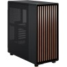 Fractal Design North Boîtier PC à Flux d'air - Charbon Noir avec Façade en Noyer - Moyen Tour ATX avec Panneaux Latéraux en Mail