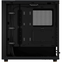Fractal Design North Boîtier PC à Flux d'air - Charbon Noir avec Façade en Noyer - Moyen Tour ATX avec Panneaux Latéraux en Mail