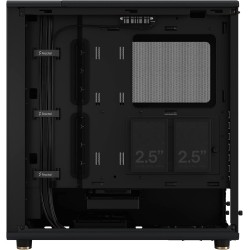 Fractal Design North Boîtier PC à Flux d'air - Charbon Noir avec Façade en Noyer - Moyen Tour ATX avec Panneaux Latéraux en Mail