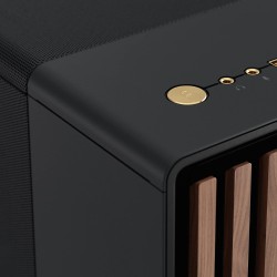 Fractal Design North Boîtier PC à Flux d'air - Charbon Noir avec Façade en Noyer - Moyen Tour ATX avec Panneaux Latéraux en Mail