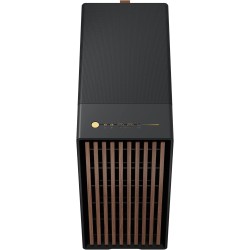 Fractal Design North Boîtier PC à Flux d'air - Charbon Noir avec Façade en Noyer - Moyen Tour ATX avec Panneaux Latéraux en Mail