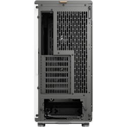 Fractal design north chalk blanc - boîtier pc gaming moyen tour atx à flux d'air – façade en chêne – panneaux latéraux en maille