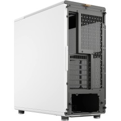 Fractal design north chalk blanc - boîtier pc gaming moyen tour atx à flux d'air – façade en chêne – panneaux latéraux en maille