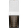 Fractal design north chalk blanc - boîtier pc gaming moyen tour atx à flux d'air – façade en chêne – panneaux latéraux en maille