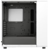 Fractal design north chalk blanc - boîtier pc gaming moyen tour atx à flux d'air – façade en chêne – panneaux latéraux en maille