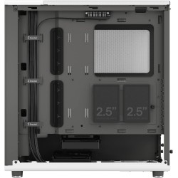 Fractal design north chalk blanc - boîtier pc gaming moyen tour atx à flux d'air – façade en chêne – panneaux latéraux en maille