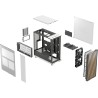 Fractal design north chalk blanc - boîtier pc gaming moyen tour atx à flux d'air – façade en chêne – panneaux latéraux en maille