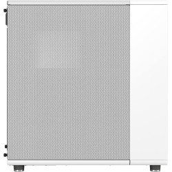 Fractal design north chalk blanc - boîtier pc gaming moyen tour atx à flux d'air – façade en chêne – panneaux latéraux en maille