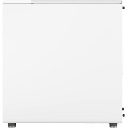 Fractal design north chalk blanc - boîtier pc gaming moyen tour atx à flux d'air – façade en chêne – panneaux latéraux en maille