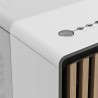 Fractal design north chalk blanc - boîtier pc gaming moyen tour atx à flux d'air – façade en chêne – panneaux latéraux en maille