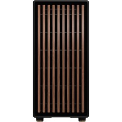 Fractal design north charcoal noir tempered glass dark - façade en bois de noyer – panneau latéral en verre – deux ventilateurs 