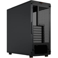 Fractal design north charcoal noir tempered glass dark - façade en bois de noyer – panneau latéral en verre – deux ventilateurs 