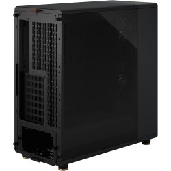 Fractal design north charcoal noir tempered glass dark - façade en bois de noyer – panneau latéral en verre – deux ventilateurs 