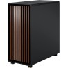 Fractal design north charcoal noir tempered glass dark - façade en bois de noyer – panneau latéral en verre – deux ventilateurs 