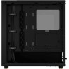 Fractal design north charcoal noir tempered glass dark - façade en bois de noyer – panneau latéral en verre – deux ventilateurs 