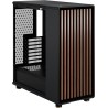 Fractal design north charcoal noir tempered glass dark - façade en bois de noyer – panneau latéral en verre – deux ventilateurs 