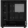 Fractal design north charcoal noir tempered glass dark - façade en bois de noyer – panneau latéral en verre – deux ventilateurs 