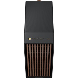 Fractal design north charcoal noir tempered glass dark - façade en bois de noyer – panneau latéral en verre – deux ventilateurs 