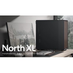 Fractal design north xl charcoal noir mesh- boîtier pc gaming grande tour eatx à flux d'air – trois ventilateurs aspect pwm de 1