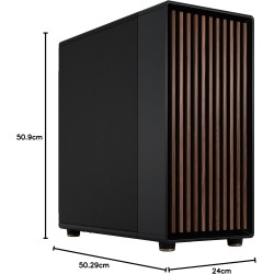 Fractal design north xl charcoal noir mesh- boîtier pc gaming grande tour eatx à flux d'air – trois ventilateurs aspect pwm de 1