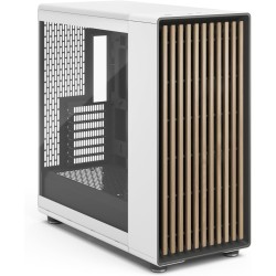 Fractal design north xl rc chalk blanc tg clear - boîtier pc gaming atx ventilé avec panneaux en bois - 3 ventilateurs pwm 140mm