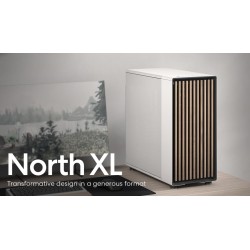 Fractal design north xl chalk blanc mesh- boîtier pc gaming grande tour eatx à flux d'air – trois ventilateurs aspect pwm de 140
