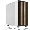 Fractal design north xl chalk blanc mesh- boîtier pc gaming grande tour eatx à flux d'air – trois ventilateurs aspect pwm de 140