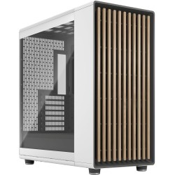 Fractal design north xl chalk blanc tg- boîtier pc gaming grande tour eatx à flux d'air – trois ventilateurs aspect pwm de 140 m