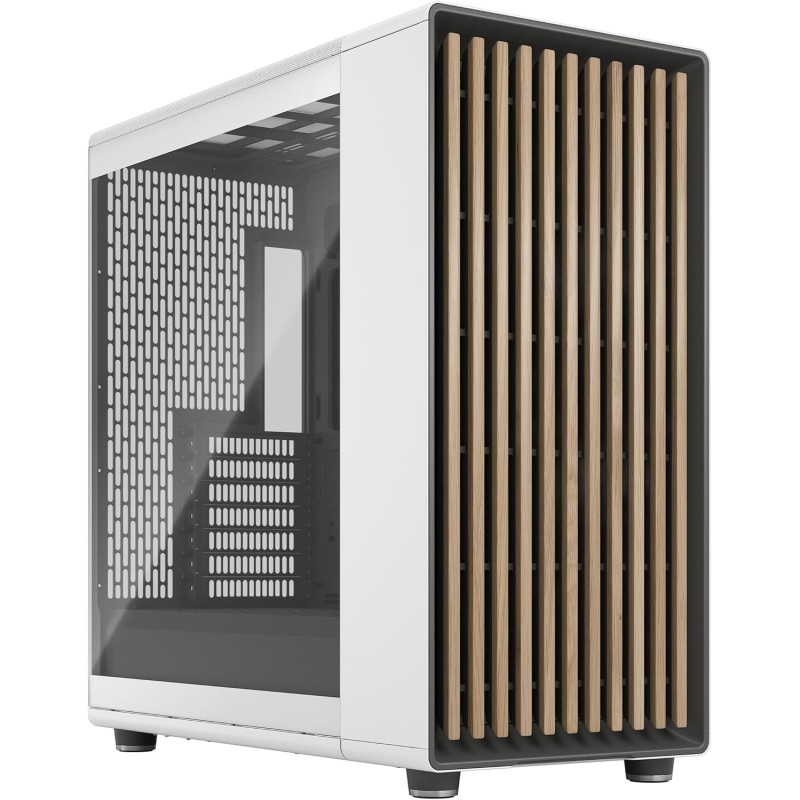 Fractal design north xl chalk blanc tg- boîtier pc gaming grande tour eatx à flux d'air – trois ventilateurs aspect pwm de 140 m
