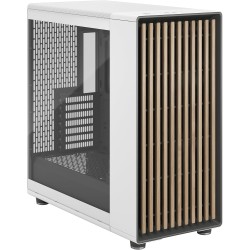 Fractal design north xl chalk blanc tg- boîtier pc gaming grande tour eatx à flux d'air – trois ventilateurs aspect pwm de 140 m