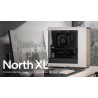 Fractal design north xl chalk blanc tg- boîtier pc gaming grande tour eatx à flux d'air – trois ventilateurs aspect pwm de 140 m