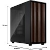 Fractal design north xl charcoal noir tg- boîtier pc gaming grande tour eatx à flux d'air – trois ventilateurs aspect pwm de 140