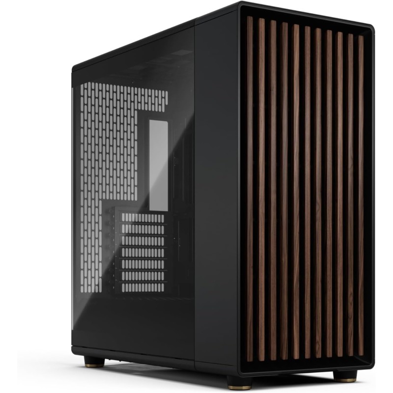 Fractal design north xl rc charcoal noir tg dark - boîtier plein tour airflow avec 3 ventilateurs 140mm pwm- boîtier compatible 